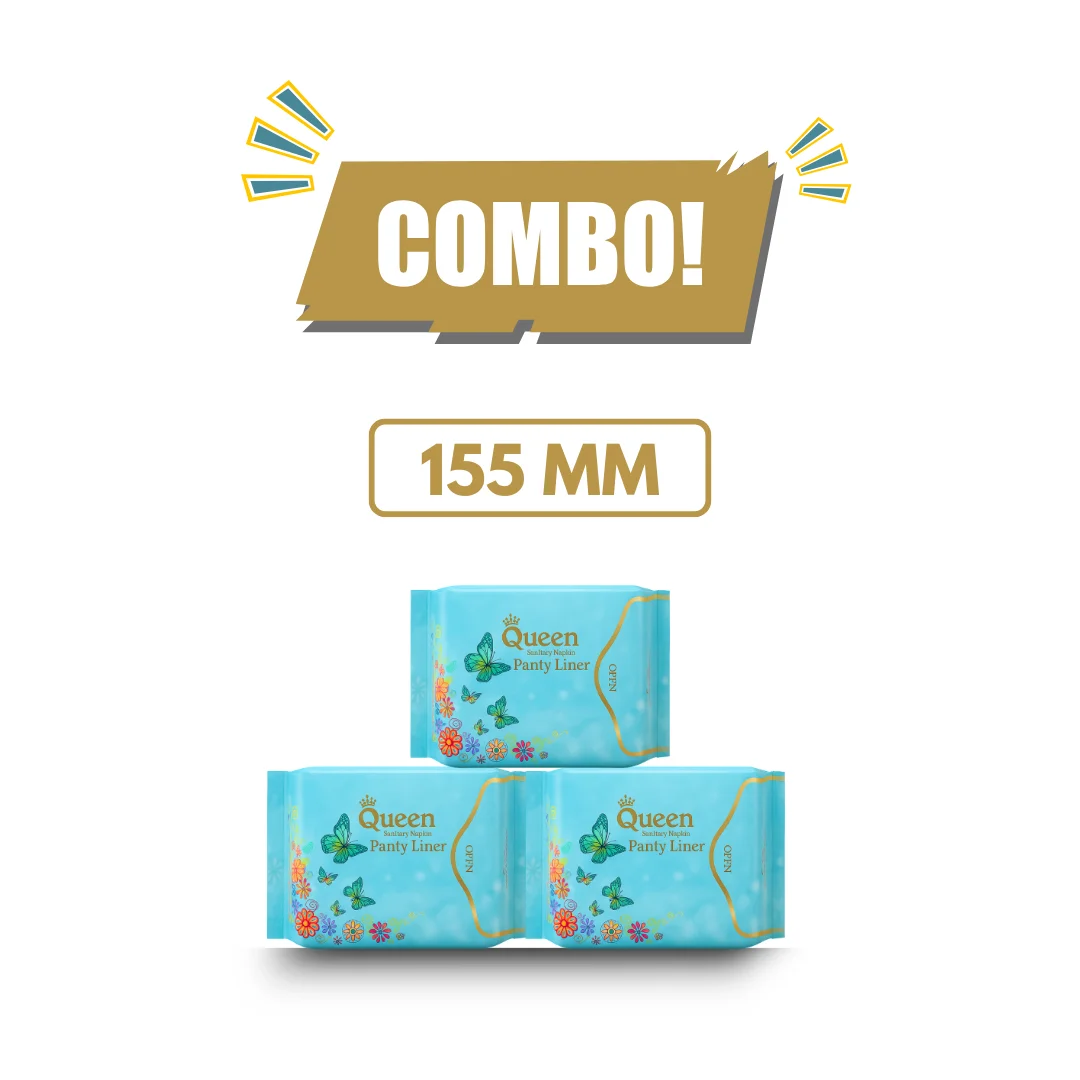 Queen 155 MM Panty Liner - 3 Pack Combo