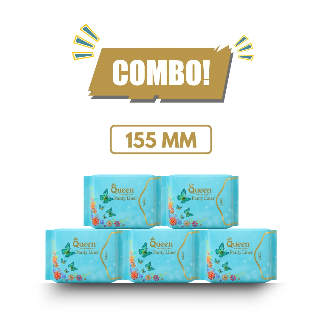 Queen 155 MM Panty Liner - 5 Pack Combo