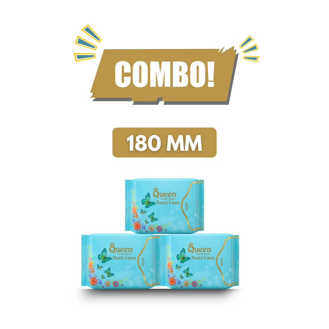 Queen 180 MM Panty Liner - 3 Pack Combo
